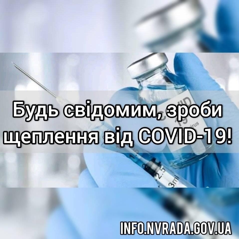 Будь свідомим, зроби щеплення від COVID-19!