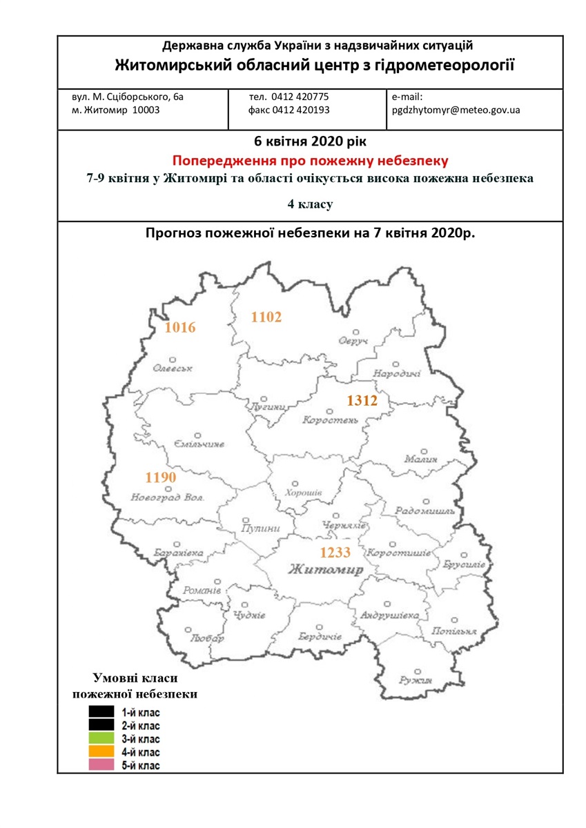 Очікується висока пожежна небезпека (4 класу)