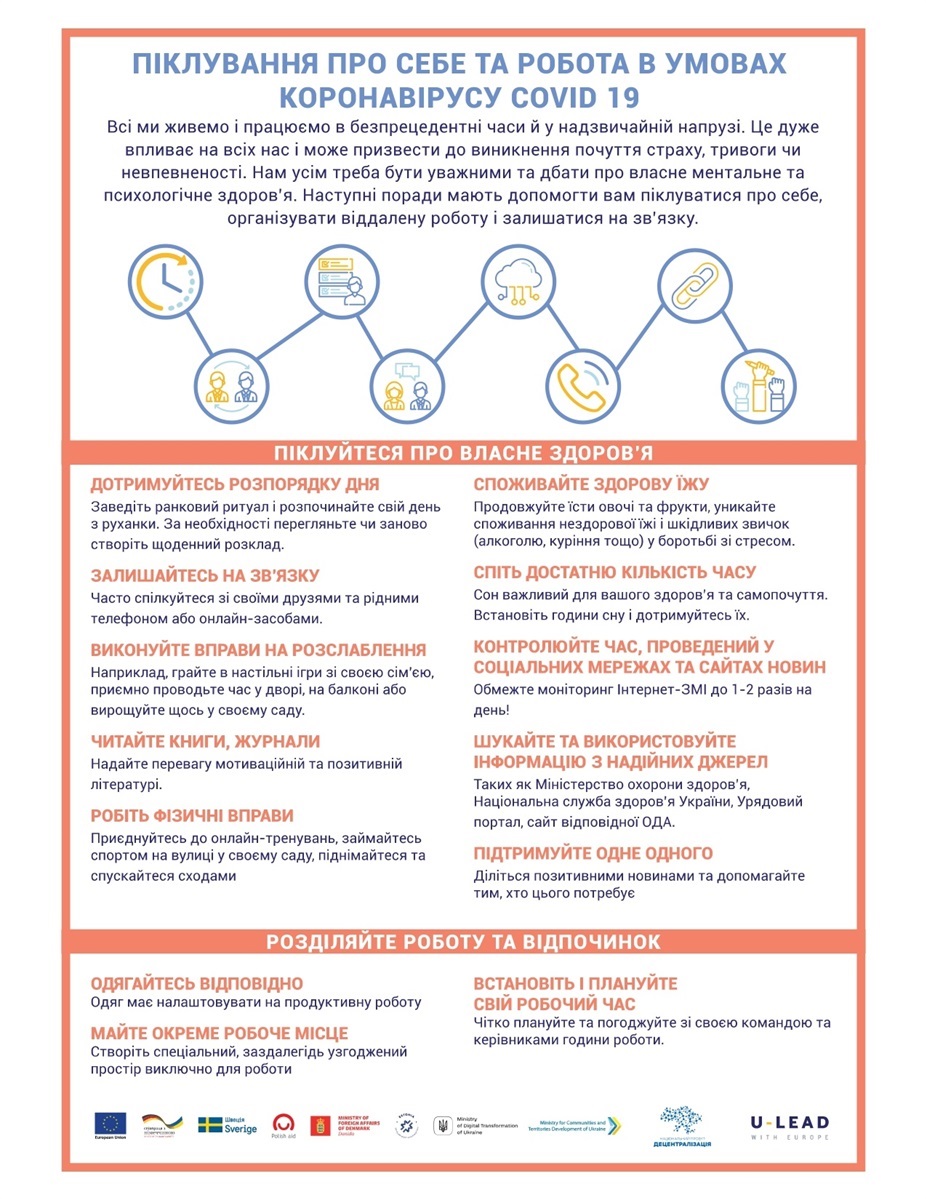 Піклування про себе та робота в умовах коронавірусу COVID-19