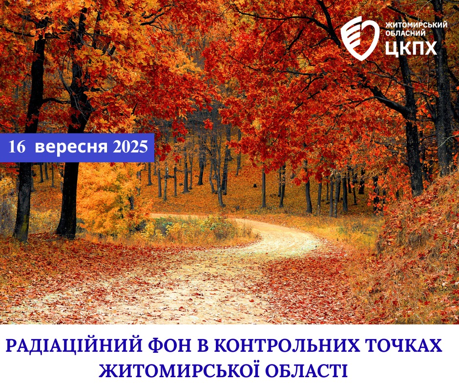 Радіаційний фон в контрольних точках Житомирської області