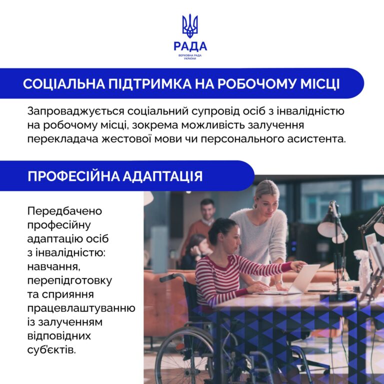 Соціальний супровід і компенсації роботодавцям: з 2026 року діють нові підходи до працевлаштування людей з інвалідністю