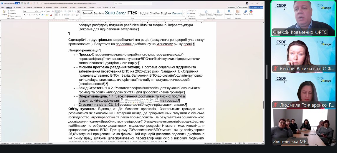 Результати ідеатону, спрямовані на збереження людського капіталу та посилення економічного розвитку громади