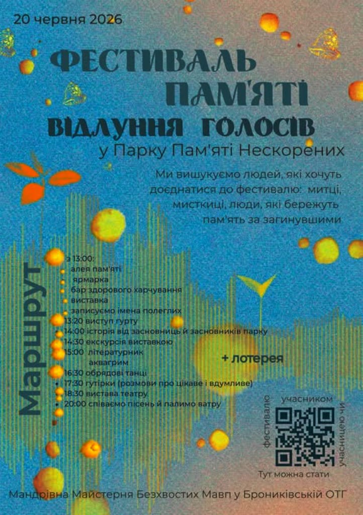 Запрошують до співтворення Фестивалю пам’яті полеглих