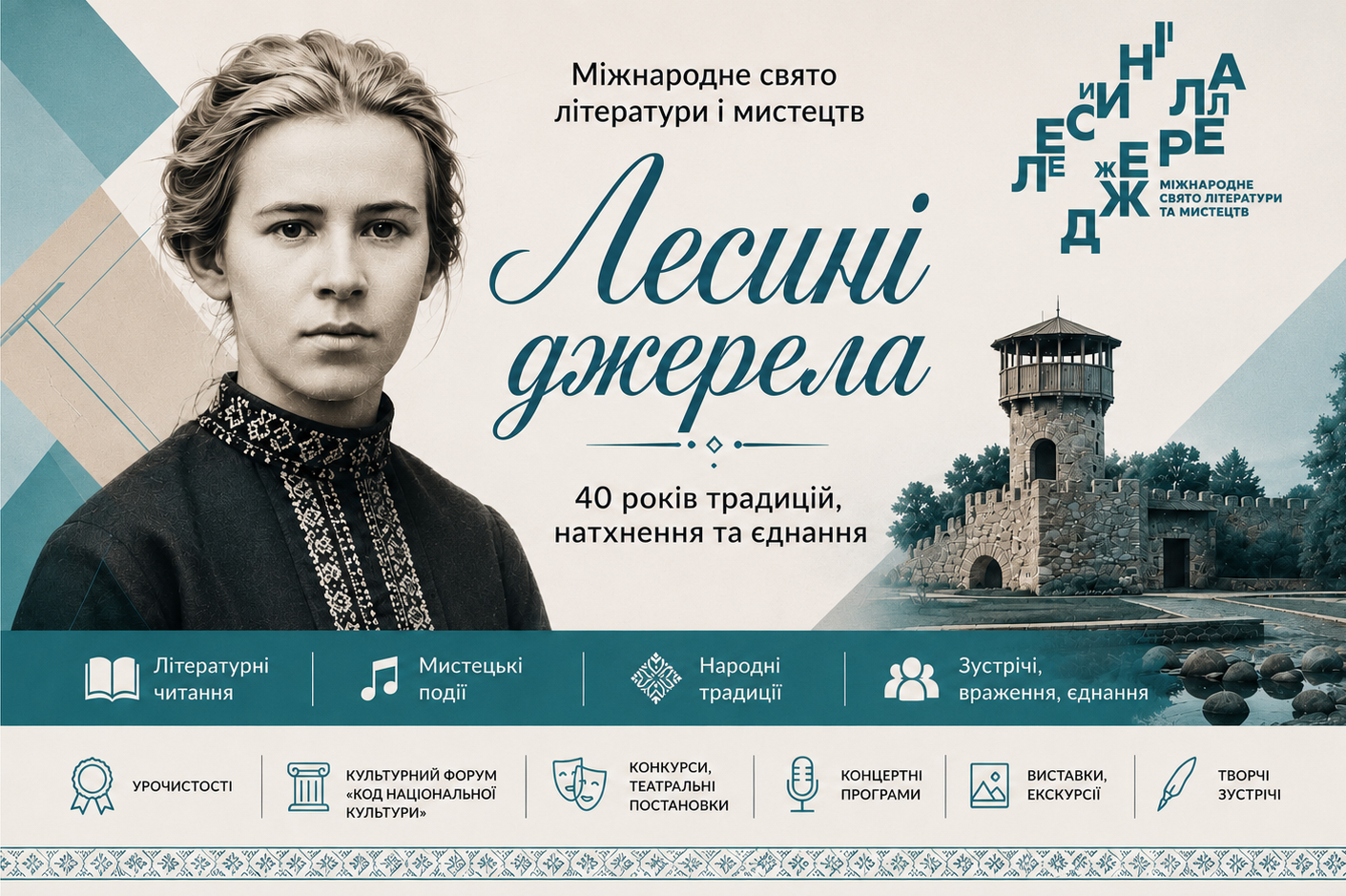Програма Міжнародного свята літератури і мистецтв «Лесині джерела»: 40 років традицій, натхнення та єднання