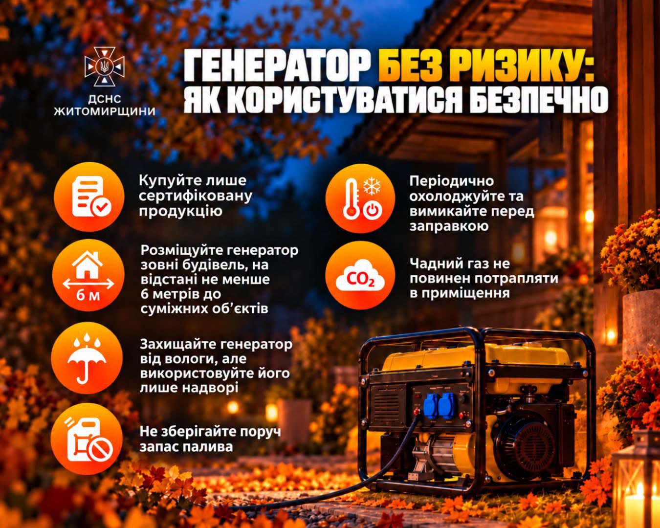 Коли зникає світло, генератор стає справжнім помічником